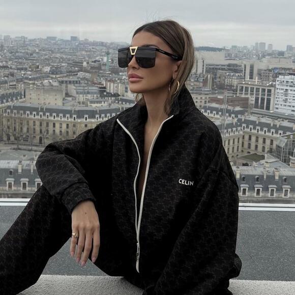 NEW Saint Laurent SL537 Palace 001 Black Gold Sunglasses - Picture 1 of 8